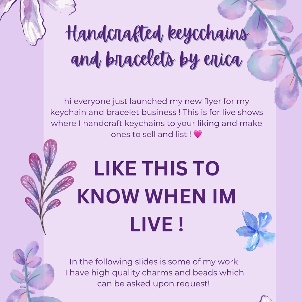 Handcrafted keychain and bracelets LIVE NOTIFICATION and INFO